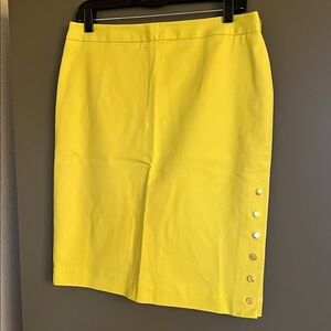 Worthington Petite Lemon Yellow Skirt